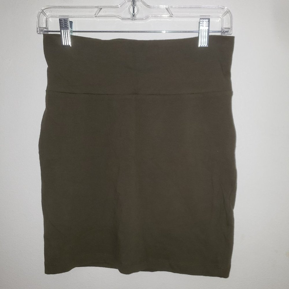 Green/Olive Mini Pencil Skirt